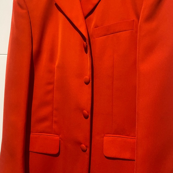 Oversized red blazer with shoulder pads♥️ - Picture 2 of 6